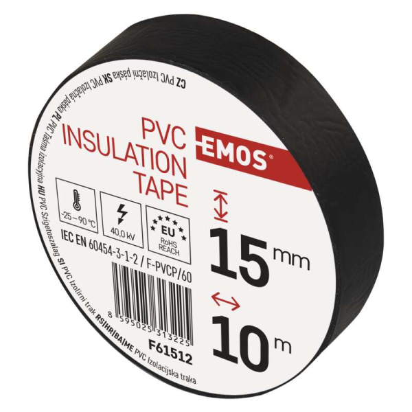 EMOS PVC Szigetelőszalag 15mm/10méter fekete, 10db / csomag - Image 3
