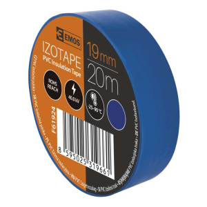 EMOS Szigetelőszalag 19mm/20méter kék 10db / csomag
